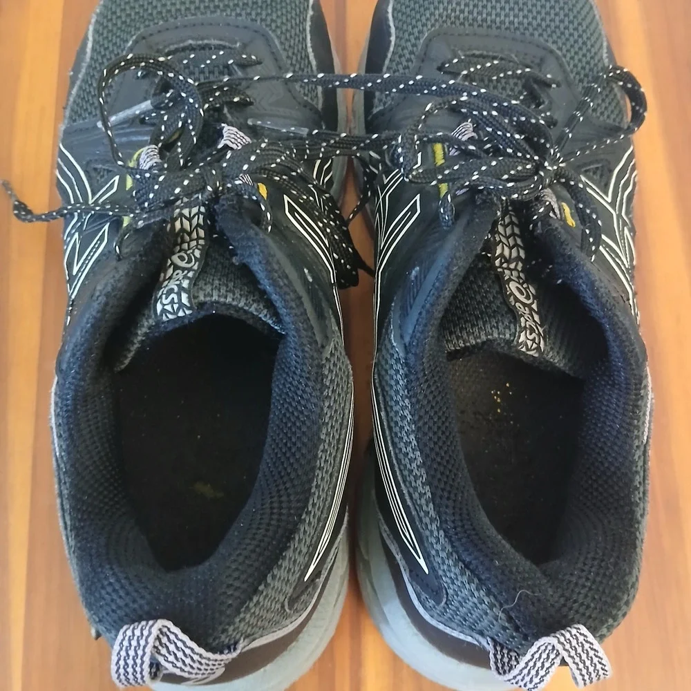 Asics Gel-Venture 8 Running Shoes Womens 8.5 Wide Black Trail Athletic‎ 1012A706
